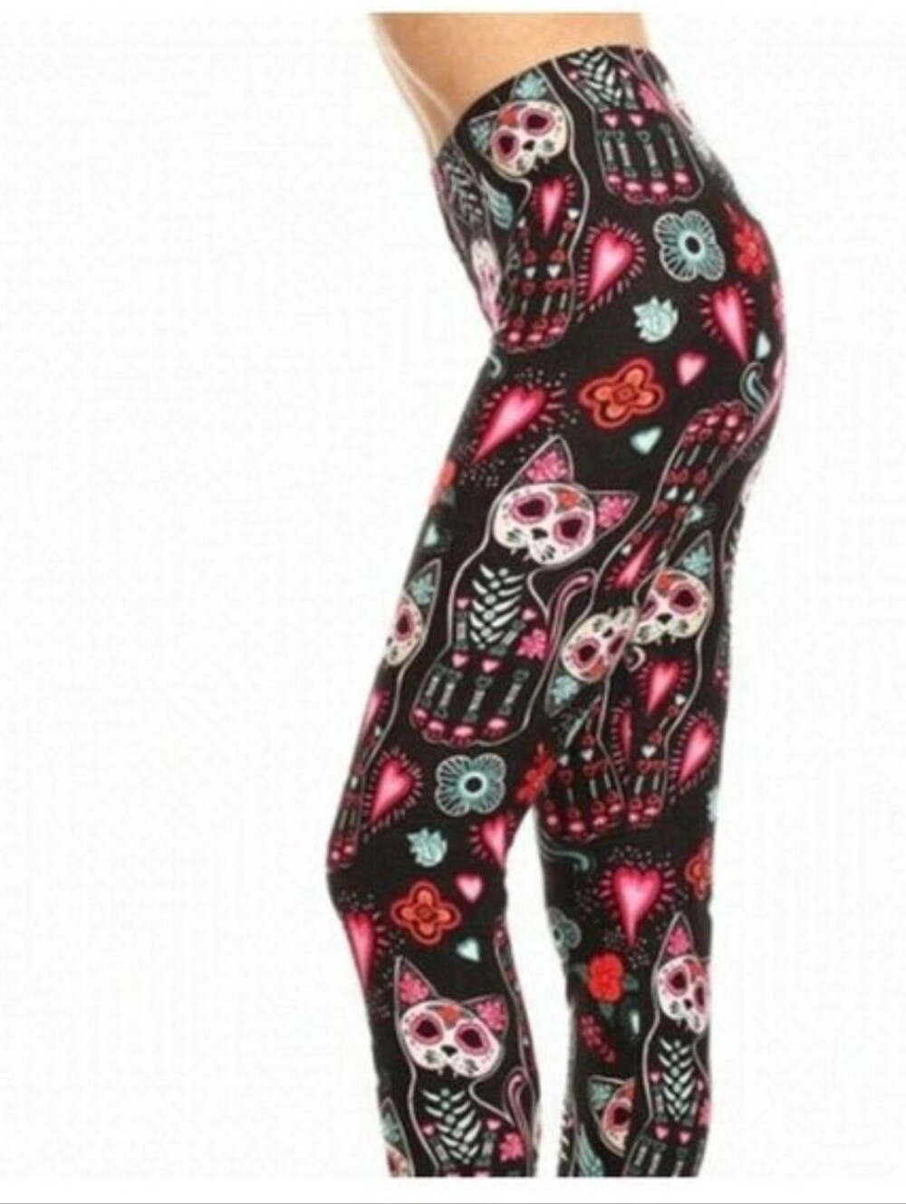 LEGGINGS DEPOT Cat Animal Print Full length Leggings Size 18-26 NWT